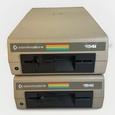 Lot of 2 Commodore 1541 5.25 Floppy Disk Drives C64 VIC-20 Untested Japan