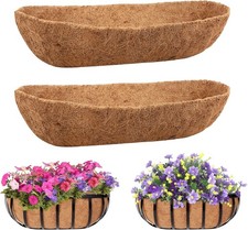 LATERN 2Pcs Trough Coco Fiber Liners, 76CM 100% Natural 75CM /30 Inch, Brown