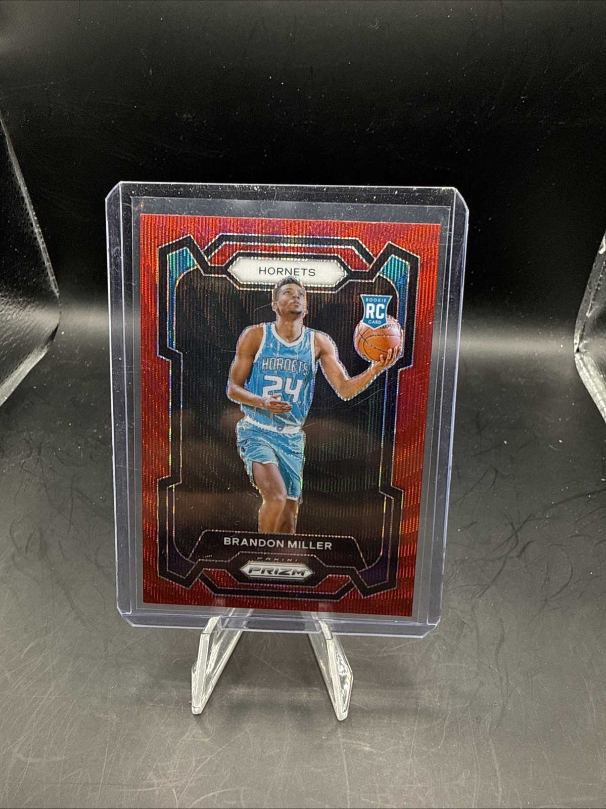 2023-24 Panini Prizm - Brandon Miller #152 Ruby Wave Prizm (RC)