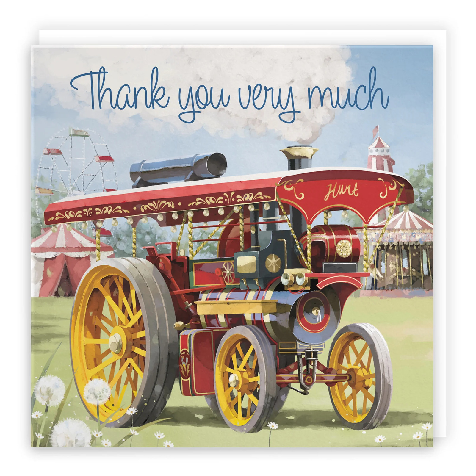 Traction Engine Thank You Card Steam Tractor Milo's Gallery