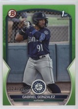 2023 Bowman Prospects Neon Green 24/399 Gabriel Gonzalez #BP-133 02d2