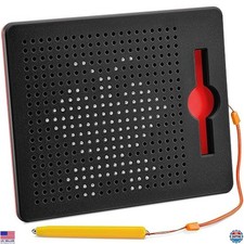 Magnetic Drawing Board for Kids - Doodle  Sketch Toy with Stylus Pen  Beads