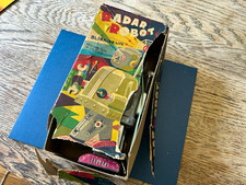 Vintage 1950s Radar Robot Tin Toy w/ Remote Control & Box 