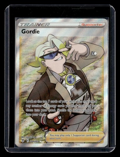 Gordie (Full Art) : SWSH07: Evolving Skies #201/203 Raw