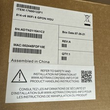 ADTRAN 814-v6 WiFi 6 GPON HGU Router NEW Of5