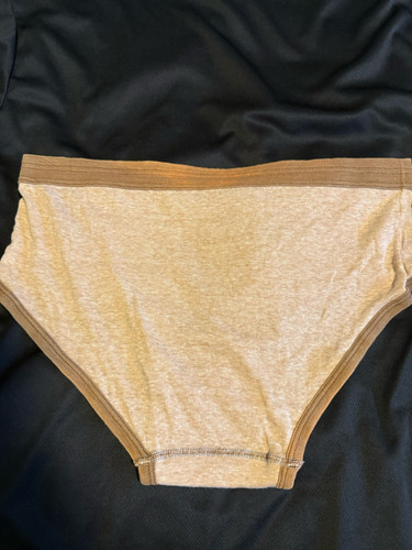 Vintage 1970s Hanes Men’s Ringer Briefs Rare Collector’s Piece Size 36 Tan - Picture 2 of 5