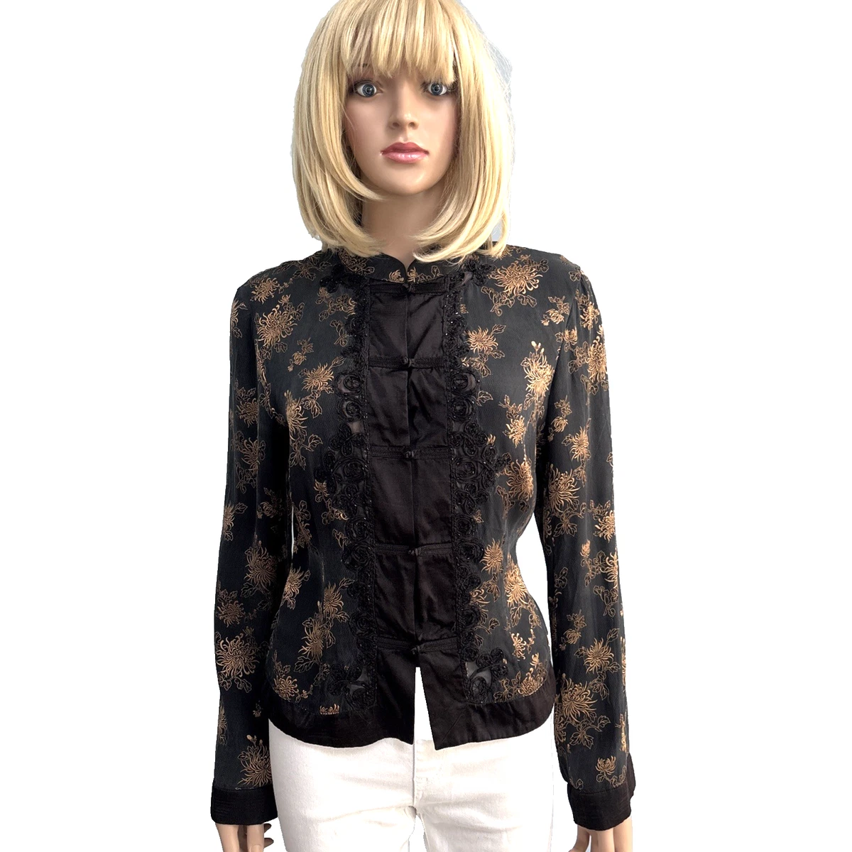 Tunique Bohème Imprimée Oriental En Viscose Soyeuse - Marque Ava Polka Taille M/L - Occasion Très Bon état