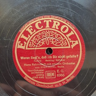 Hans Rehmstedt - why is it that you do not like me? Schuricke Electrola