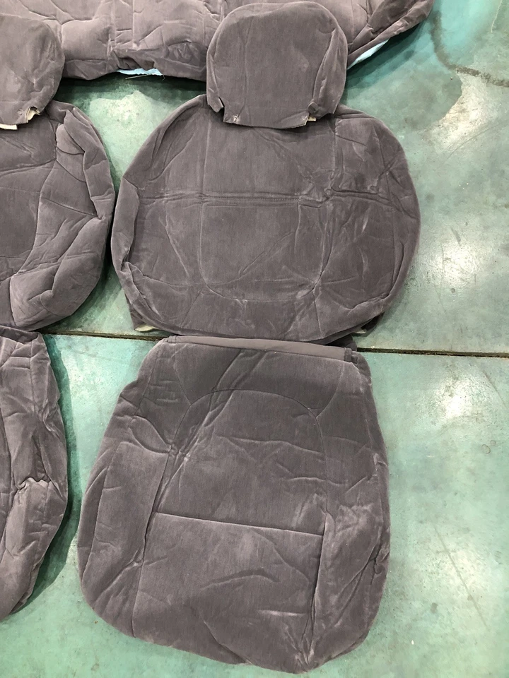 Nissan Máxima 1989-1994 Nuevo de Lote Antiguo Fabricante Original Cubiertas de Asiento Tela Gris *Raro Foto 2 de 4