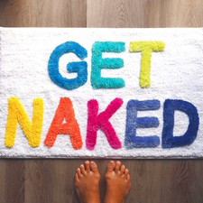 Naked Bath Mat 31.5x20 Funny Cute Bathroom Rugs Naked Rug Shower Funny Bathro...