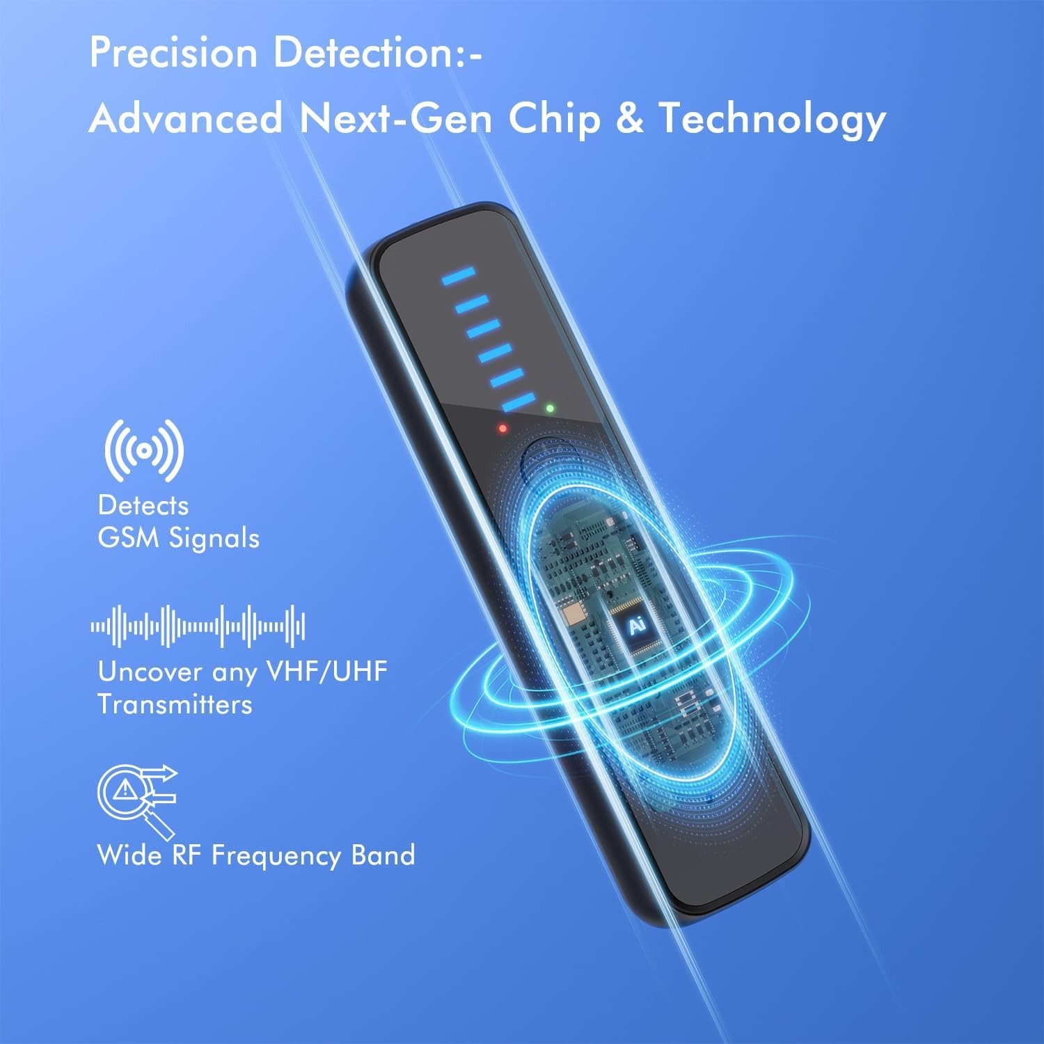 Upgraded Hidden Camera Detector - AI-Powered Anti-Spy Device, GPS Tracker & B...