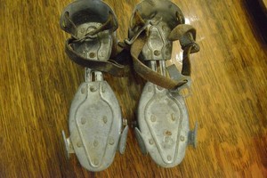 Vintage Clamp On Roller Skates Hustler Speed King Original Leather Straps Key