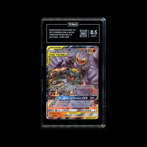 Marshadow & Machamp-GX graded TAG 8.5 for sale on eBay