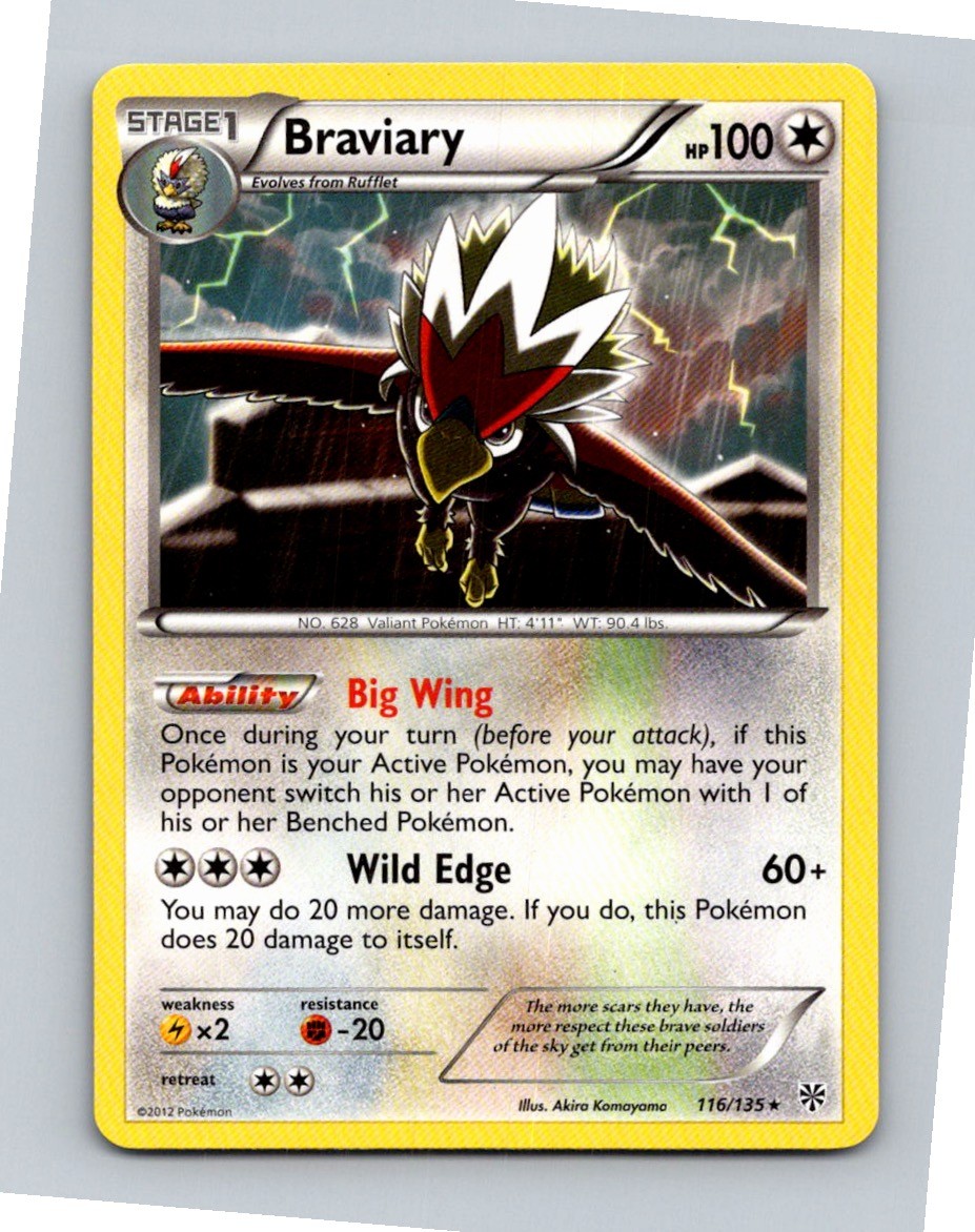 Braviary Rare Plasma Storm 116/135 LP