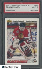 1991-92 Upper Deck French Hockey #335 Dominik Hasek RC Rookie HOF PSA 9