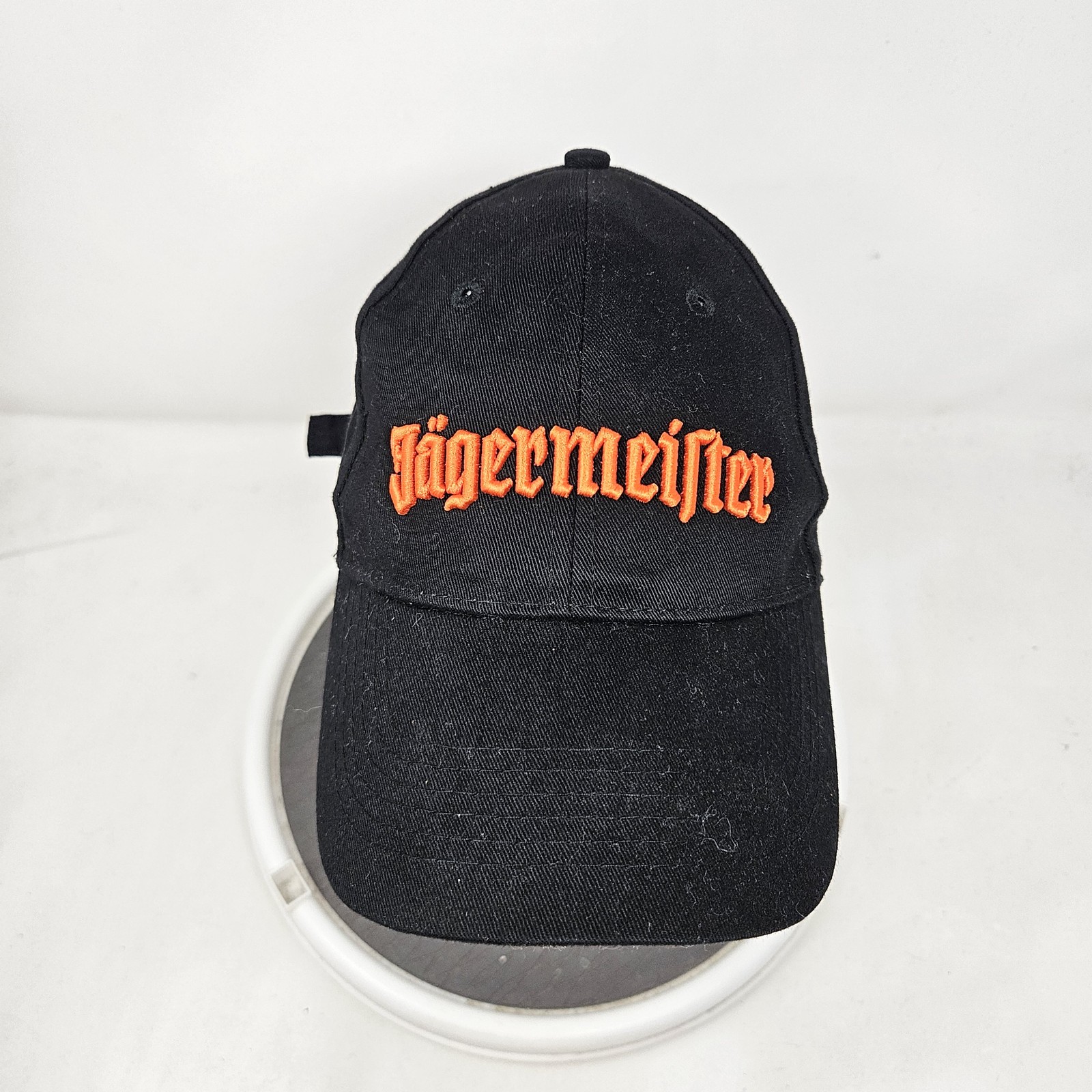 Jagermeister Hat Cap Strap Back Black Orange Embroidered Promo Mens Stag Logo