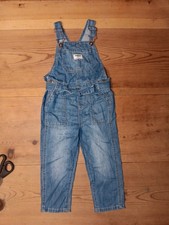 OshKosh B'Gosh Vestbak Toddler Girl 4T Overall Denim Cotton Belt Utility Pocket
