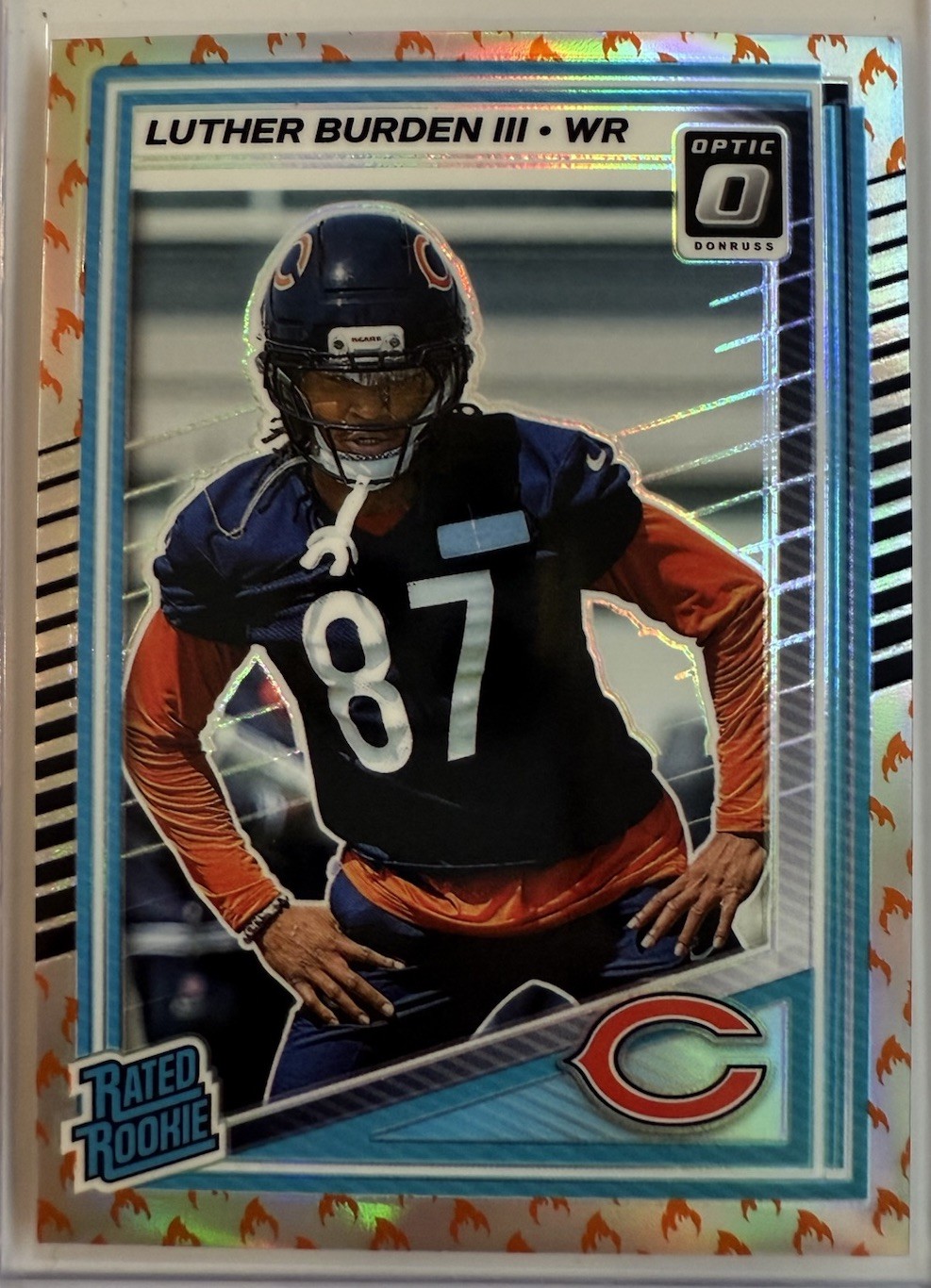 2025 Panini Donruss Optic - Rated Rookie Luther Burden #275 Fire Prizm (RC)