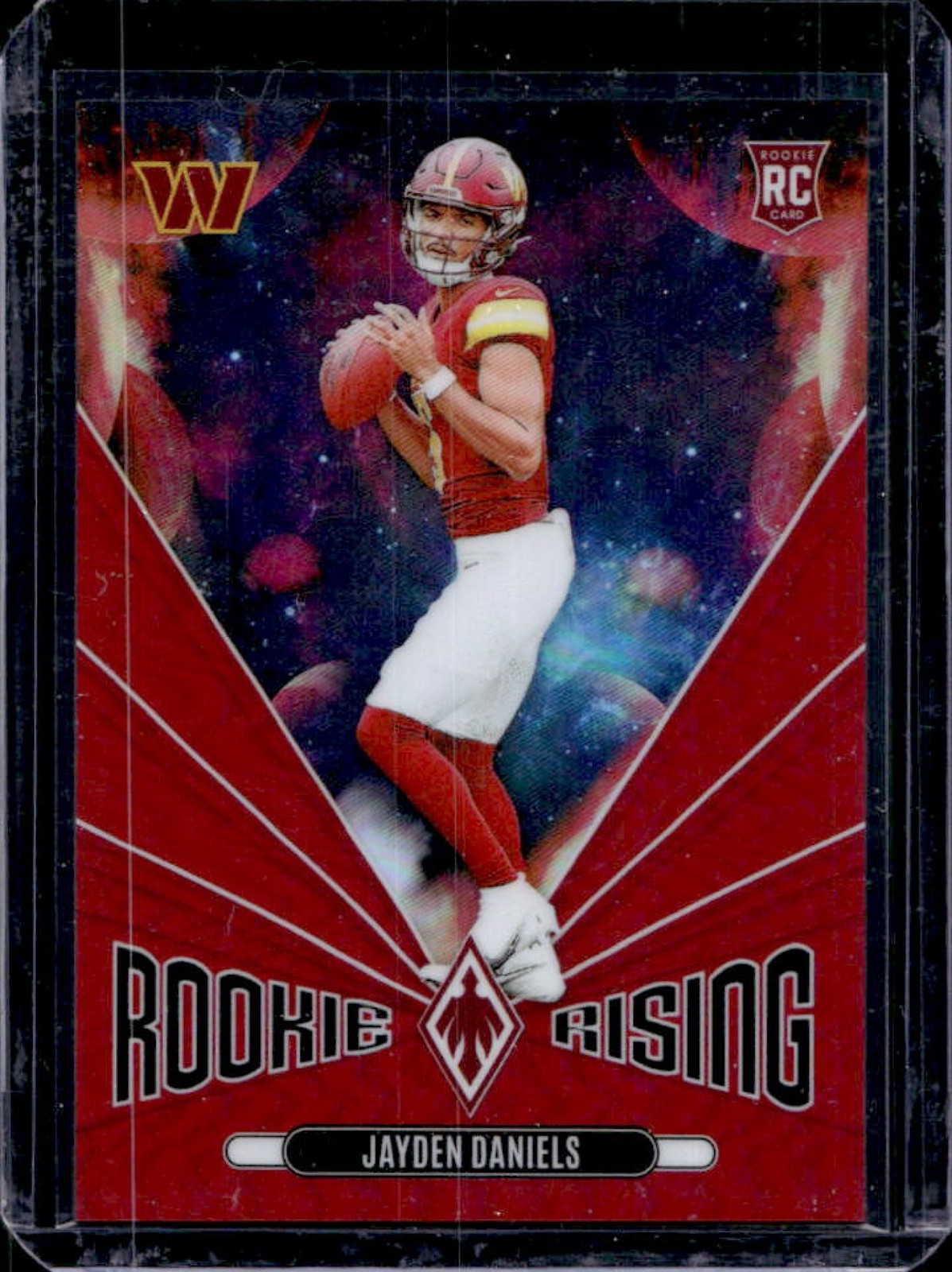 2024 Phoenix Jayden Daniels Rookie Rising RC Red Rookie #44/99 Commanders