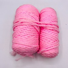 Twisted Acrylic Craft Rope, 3 Strand Stiff Craft Rope Bright Pink