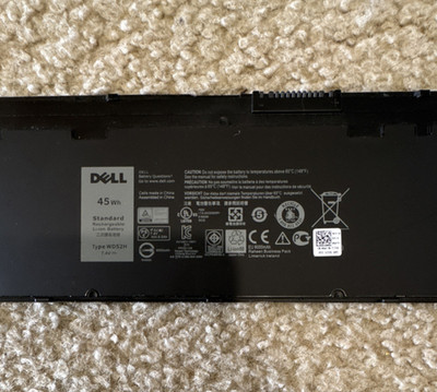 Genuine Dell WD52H Laptop Battery 45Wh 7.4V Latitude E7240 E7250 0VAY7C Used