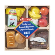 Melissa  Doug Food Groups - Wooden Play Food, The Original Pretend Play, 21 Ha