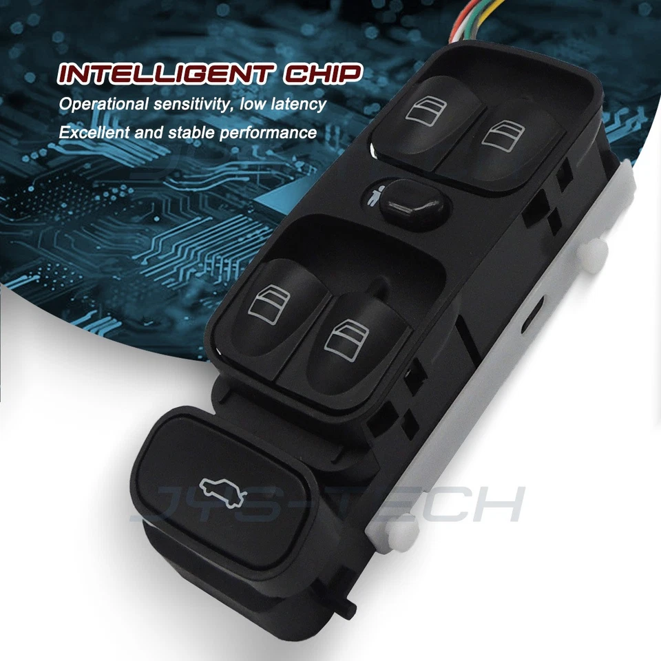 Interruptor de ventana eléctrica para Mercedes-Benz CLK320 CLK350 CLK500 CLK63 CLK55 2003-2009 Foto 2 de 4