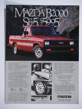1983 Mazda B2000 SE-5 Bridgestone Tires 5 Speed Vintage Original Print Ad