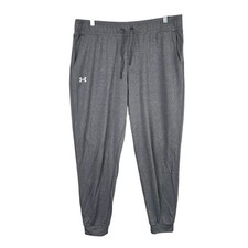 Womens Under Armour Gray Pull on Active Joggers Drawstring Elastic Waist Size L