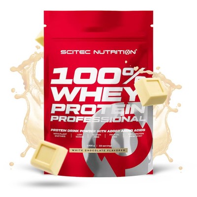 Scitec 100% Whey Protein Professional 1000g Erdbeere Weiße Schokolade