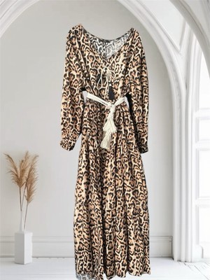 Guess Leo Maxi Boho Hippie Kleid 42/44 Ibiza ungetragen Np 129.90  Bio Cotton 