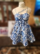 Boutique Joan Corset Floral Toile Bustier Dress Size L