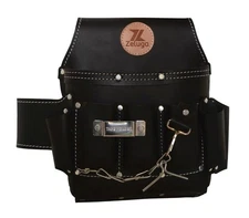 Zeluga 6 Pocket Leather Electrician Tool Pouch Black