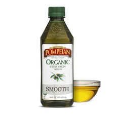 Pompeian USDA Organic Smooth Extra Virgin Olive Oil, First Cold Pressed, 16oz