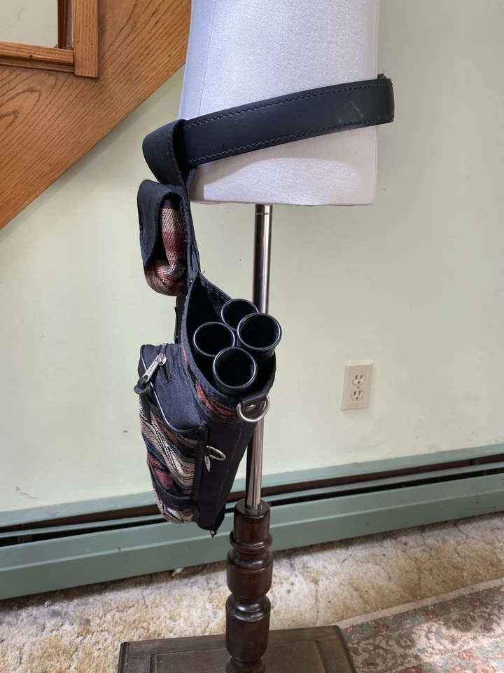 NEET Diestro XL Cinturón de Cadera Carcaj Soporte Azteca Suroeste 4 Tubos 3 Bolsillos Foto 4 de 4