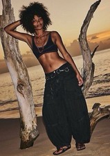FREE PEOPLE MOVEMENT LAST WORD PARACHUTE PANTS WASHED BLACK SZ XS