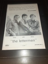 The Lettermen Rare Original 1970 Capitol Records Promo Poster Ad Framed! #4