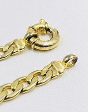 Panzerarmband goldfarben Kettenarmband Karabiner Vintage