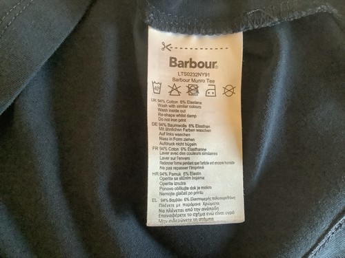 Pre Loved Damen BARBOUR Munro Langarm T-Shirt Navy Scottie Dog Größe 8 Sehr guter Zustand - Bild 6 von 7