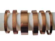 Pure Genuine Raw Copper Cuff Bracelet Blanks Wide Hammered & Plain DIY Cuff