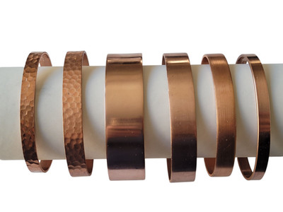 Pure Genuine Raw Copper Cuff Bracelet Blanks Wide Hammered & Plain DIY Cuff