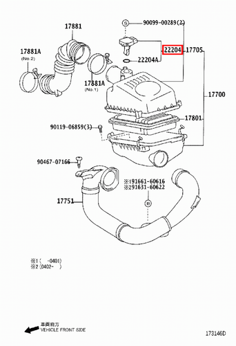 Genuine Lexus RX300 MCU35 RX330 MCU38 MCU33 RX400 h MHU33 MAF AFM Air Flow Meter - Picture 18 of 20