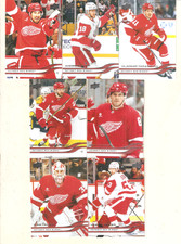 Detroit Red Wings 2025-26 Upper Deck Series 1 Base Team Set -- 7 Cards
