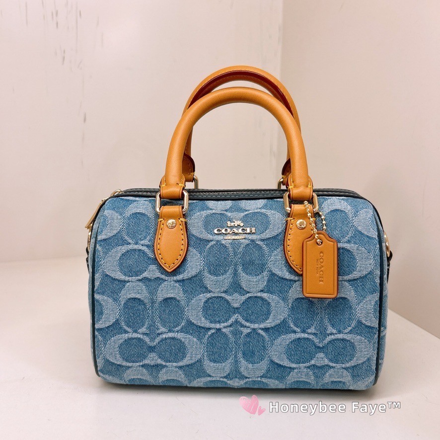 NWT Coach Mini Rowan Crossbody Bag In Signature Denim CDQ36 | eBay