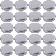 1 Ounce Aluminum Tin Jar Refillable Containers 30ml Aluminum Screw Lid Round Tin