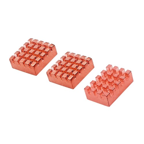 Copper Heatsink Set 3Pcs Comprehensive Heatsinks For K2B H618 Boards - Afbeelding 6 van 8
