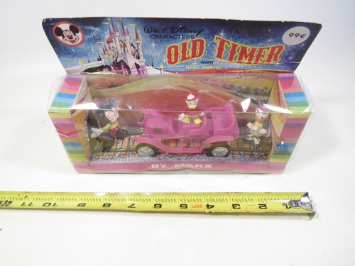 Vintage 1960er Walt Disney Kings Oldtimer von Marx Spielzeugauto mit Mickey Daisy Huey RAR - Bild 9 von 9