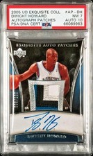 2005 UD Exq Coll Dwight Howard Auto Patch 003/100 #AP-DH PSA 7 NM AUTO 10 GEM MT