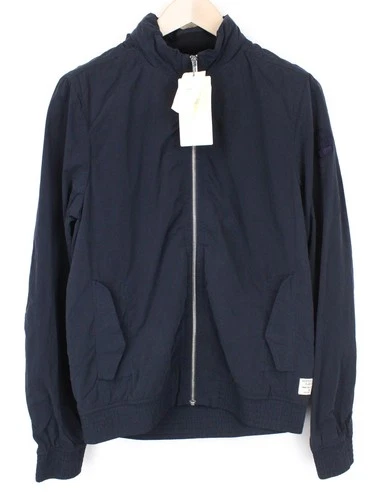 SCOTCH & SODA Men Jacket S Dark Blue Hooded Garment-Dyed Lightweight Classic DDP - product listing photo