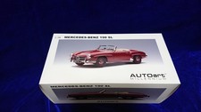 Autoart 1:18 Mercedes-Benz 190SL Roadster Red Tan Convertible Top Model